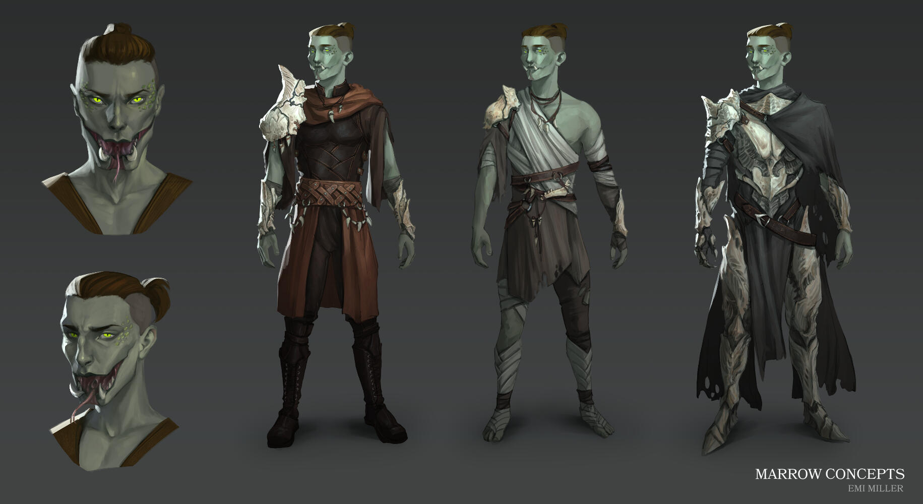 Private commission of Marrow outfit design concepts