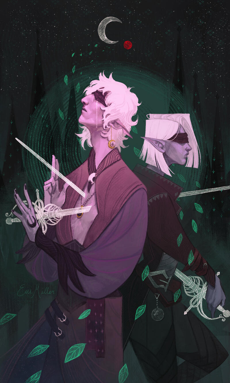 Personal illustration of the Two of Swords